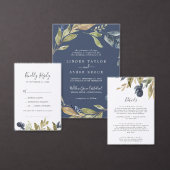 秋 |石板結婚の内容 招待状ベリーバンド (この独立クリエイターのコレクションをカスタマイズ。)