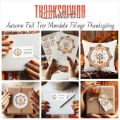 Autumn Tree Mandala Fall Foliage & Thanksgiving Tシャツ