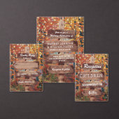 素朴な秋の森林結婚式の保存日付 案内ポストカード (この独立クリエイターのコレクションをカスタマイズ。)