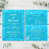 Azureターコイズブルー水反射ミニマリズム ラウンドシール (この独立クリエイターのコレクションをカスタマイズ。)