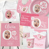 おもしろいパーソナライズされたベビーキープサークピンクハート ベビーボディスーツ