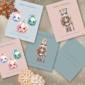 予算かわいいナツクラッカーベビーの初めてのクリスマスカード