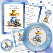 カウボーイをテーマにした赤ちゃんシャワー 招待状