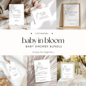 Floral Baby in Bloom Baby Shower 招待状
