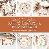 ボホオレンジワイルドフラワーベビーイン開花ベビーシャワー ペーパープレート