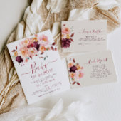 秋フローラベビーシャワーサンキューカード サンキューカード