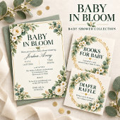Baby in Bloom Sage Green Botanical Daddy in Bloom Tシャツ