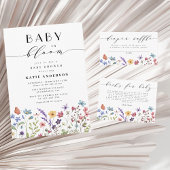 ベビーイン開花フローラ春サマーベビーシャワー 招待状