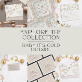 ベビーニュートラルトープ赤ちゃんシャワー外が冷たい スタンダードカクテルナプキン