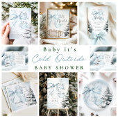 ベビー寒い外Bow Baby Shower Welcome ポスター
