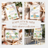 Baby it's Warm Outside Tropical Beach Baby Shower 招待状