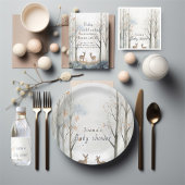 ウッドランドベビーシャワー ラッピングペーパーシート