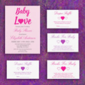 ベビーラブハートベビーシャワー 招待状