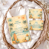 Cute Baby On Board Surf Diapper Raffle エンクロージャーカード