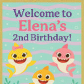 Baby Shark Party Theme Napkins  スタンダードカクテルナプキン