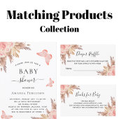 バラ金ゴールドパンパスベビーシャワーおむつラッフルチケット エンクロージャーカード