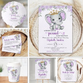 A Sweet Little Peanut is on the way Baby shower 招待状