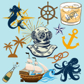  Nautical Bachelor Party ギフトタグ