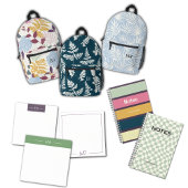 かわいいグリーンモノグラムのフルネーム ポストイット