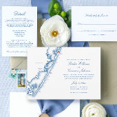 Barnegat Light NJ Map Elegant Navy Blue Wedding セーブザデート