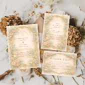 Baroque Rose Garden Wedding 招待状