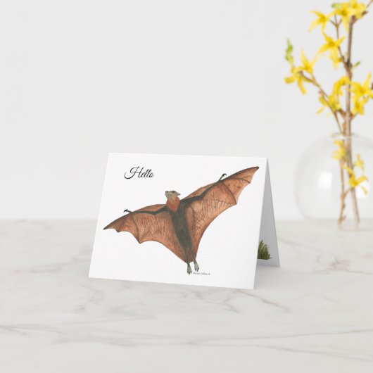 Collection Bat Note Card カード (黄色い花)