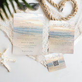 ビーチシーサイドサンセット結婚式招待状 招待状
