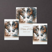 馬を愛する人たちの特別なウェディング フェイバータグ (この独立クリエイターのコレクションをカスタマイズ。)