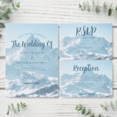 美しい山写真冬の結婚式 フェイバーボックス (この独立クリエイターのコレクションをカスタマイズ。)