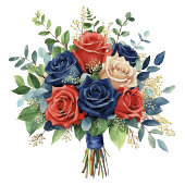 ビューティフルウォーター色フローラブーケ セーブザデート