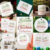 Believe in the Magic of Christmas Modern Script メタルオーナメント