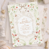 Berry First Birthday Welcome Sign ポスター