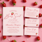 ベリースイートストロベリーベビーシャワー サンキューカード