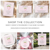 Berry Sweet Watercolor Strawberry Pink Baby Shower 薄葉紙