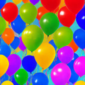 誕生日プレートとバルーンデザイン ペーパープレート