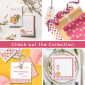 ピンクとイエローのドットケーキ カップケーキ 誕生日ありがとう サンキューカード