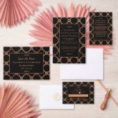 ヴィンテージ幾何学的アールデコギャツビー結婚ズ ゲストブック (この独立クリエイターのコレクションをカスタマイズ。)