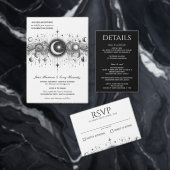 白黒の天体QRコード エンクロージャーカード (この独立クリエイターのコレクションをカスタマイズ。)