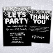 白黒バースデーパーティー スクエアペーパーコースター