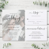 黒モダン白We do結婚式 プログラム (この独立クリエイターのコレクションをカスタマイズ。)