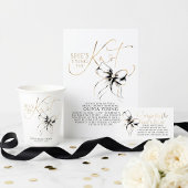 Chic Black Bow Favors Bridal Shower Thank You ラウンドシール