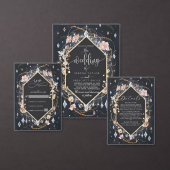 ブラックダイ飾アモンドラグジュアリー日付を保存 招待状 (この独立クリエイターのコレクションをカスタマイズ。)