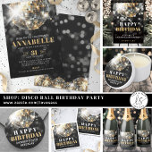 Black Gold 50th Birthday Party スパークリングワインラベル