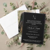 ミニマル・モノグラム結婚ズ |黒 プレイスカード (この独立クリエイターのコレクションをカスタマイズ。テスト)