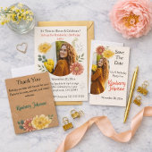 Bloom & Celebrate Floral Happy Birthday ペーパープレート