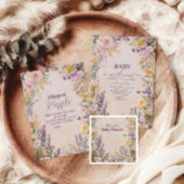 Baby In Bloom Blush Spring Floral Baby Shower 招待状