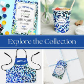 レインボーア絵を描ートバースデーパーティーボーイ 招待状