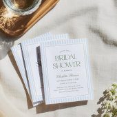 Blue Stripes Return Address ラベル