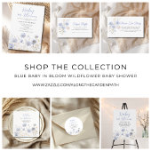 Baby In Bloom Blue Wildflower Boy Baby Shower 招待状