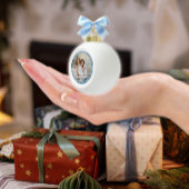 ブルーコージープレイドウィンタークリスマス磁気カード